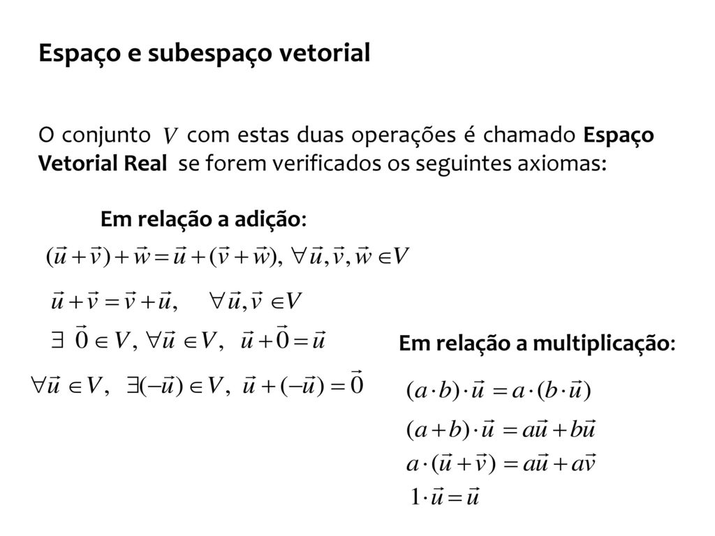 ALGEBRA LINEAR Ademilson Teixeira Ppt Carregar